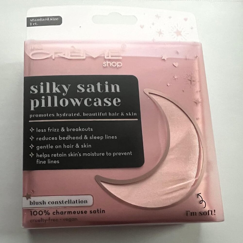 The Crème Shop Silky Satin Pillowcase 1 Ct NIB